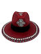 LiebeQueen Wicker Women's Hat Red