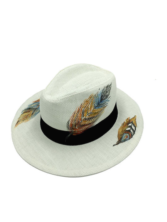 LiebeQueen Wicker Women's Hat White