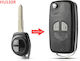 Car Key Shell with Blade with 2 Buttons for Suzuki