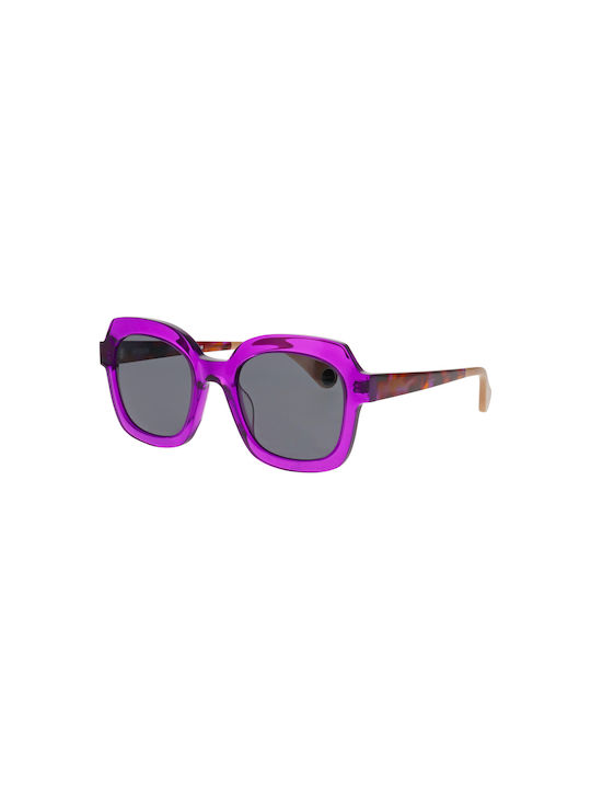 Woow Sunglasses with Purple Plastic Frame and Gray Lens WO-SUPERSHINE1-2889