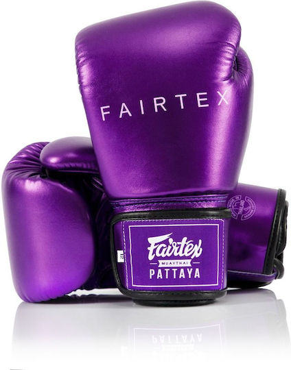 Fairtex Boxing Gloves made of Synthetic Leather for Match Purple
