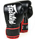 Fairtex Γάντια Πυγμαχίας από Συνθετικό Δέρμα για Αγώνα Μαύρα
