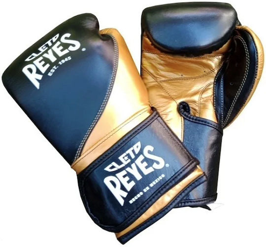 Cleto Reyes High Precision Γάντια Πυγμαχίας Δερμάτινα για Αγώνα Μαύρα