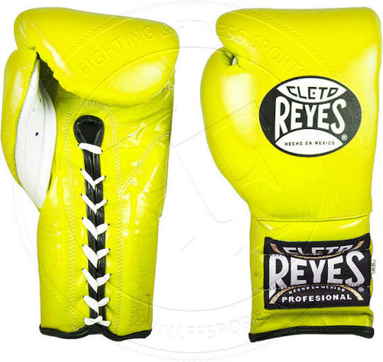 Cleto Reyes Γάντια Πυγμαχίας Δερμάτινα για Αγώνα Κίτρινα