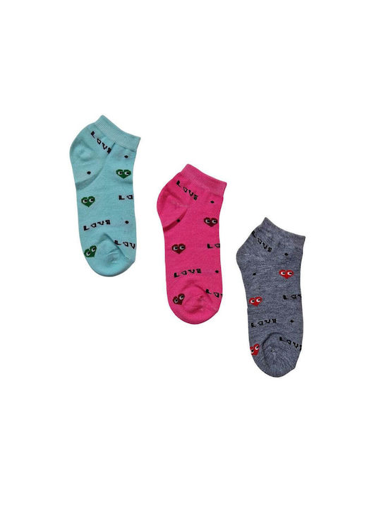 Yookie Γυναικείες Κάλτσες Πολύχρωμες 3Pack