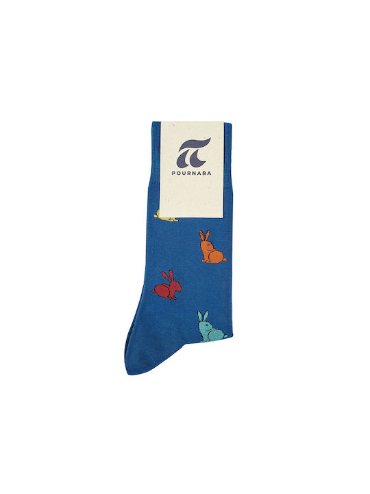 Pournara Damen Socken Hellblau 1Pack