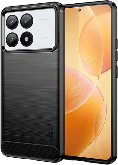 Mofi Brushed Carbon Back Cover Σιλικόνης Μαύρο (OPPO A18, OPPO A38)