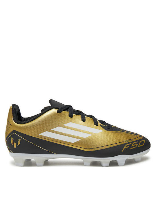 Adidas Παιδικά Ποδοσφαιρικά Παπούτσια F50 Club Fxg Messi με Τάπες Χρυσά