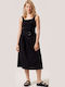 Linen Skirt Black