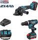 Bormann Pro BBP9210 Сет Ъглово колело & Сондаж 20V с 2 батерии 4Ах и куфар