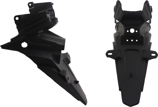 Asus Aripă Spate Roată Motocicletă Negru 1buc