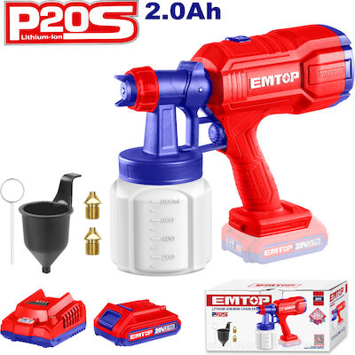 Emtop Battery Powered Paint Spray Gun 20V