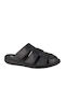 Leder Herrensandalen in Schwarz Farbe