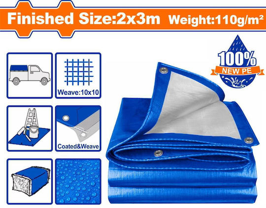Wadfow Αδιάβροχος Μουσαμάς 110gr/m² 3x2μ. Ελαφρού Τύπου Πολύχρωμος