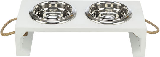 Set de boluri Trixie Be Nordic MDF & oțel inoxidabil 2 x 0,4L/ø14cm Dimensiuni 38x18x10cm