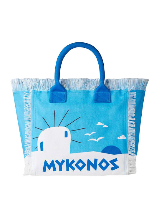 MC2 Mykonos Fabric Beach Bag Light Blue