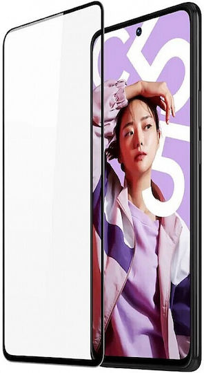 Vollkleber Vollflächig gehärtetes Glas Schwarz (Realme C55)
