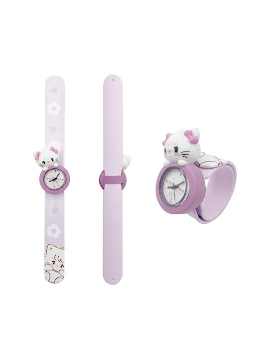 Miniso Kinderuhr mit Kautschuk/Plastikarmband Lila