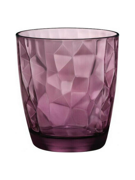 Bormioli Rocco Rock Glass Set for White Wine made of Glass in Purple Color 390ml 6pcs