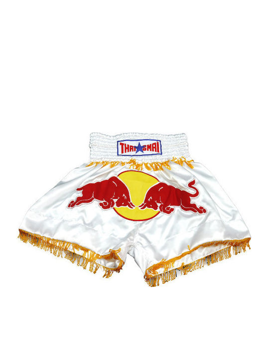 Thai Smai Men's Kick/Thai Boxing Shorts White