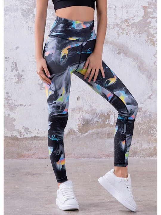 Lismina Frauen Leggings Hochgeschnitten Mehrfarbig