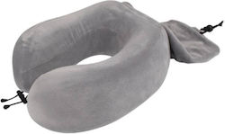 Edman Μαξιλαράκι Ταξιδίου Memory Foam Γκρι