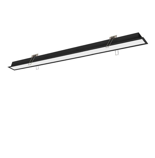 Viokef Commercial Linear Recessed LED Ceiling Light 37W Natural White 142cm
