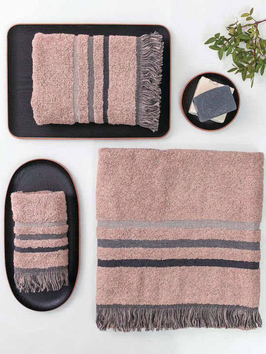 Borea 3pc Bath Towel Set Jill Powder