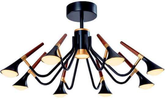 Led7 Deckenleuchte Schwarz mit Integrierter LED