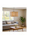 Inart Boxfo Pendant Light Brown Boho with Socket E27 32x32x123cm