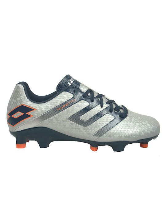 Lotto Maestro 700 V FG Low Football Shoes with Cleats Silver