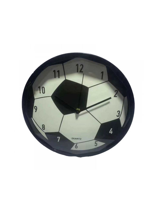 Wanduhr Kunststoff Schwarz Ø26cm