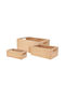 Set of Decorative Baskets Wooden 3pcs