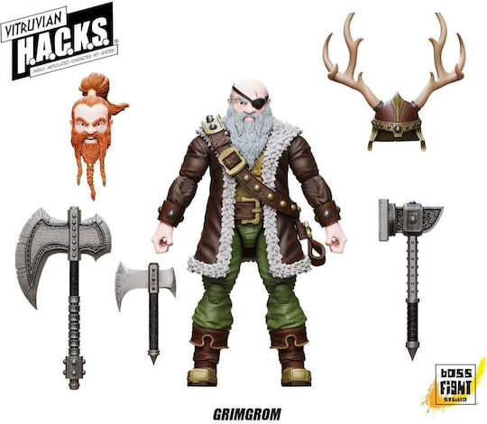 Boss Fight Studio Vitruvian H.a.c.k.s. - Dwarf Mercenary Grimgrom Φιγούρα Δράσης