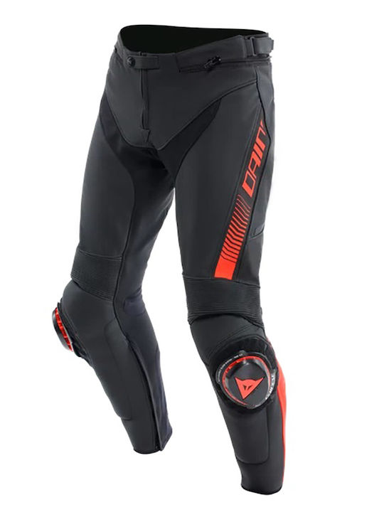 Dainese Men's Summer Leather Motorcycle Pants Black