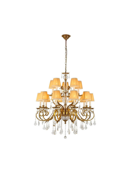 Led7 Kronleuchter mit Kristallen Bronze