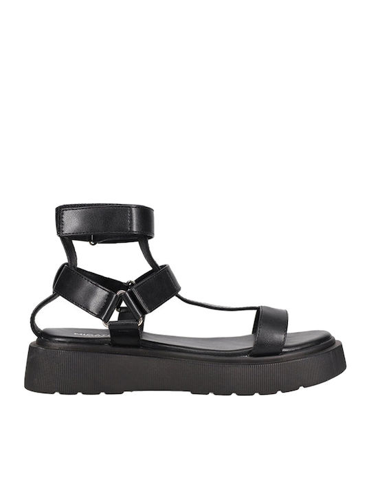 Women's Flat Sandals Flatforms in Black Color