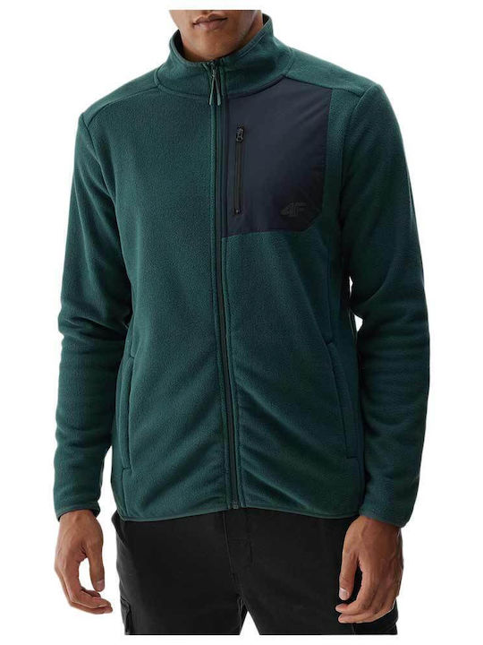 4F Ανδρική Ζακέτα Fleece Πράσινη