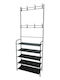 Uncle George Floor Garment Rack made of Metal Black 65x26x168cm