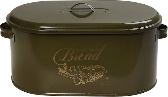 Espiel Bread Box with Lid Metallic Green 36x20x16cm