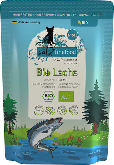 Catz Finefood Υγρή Τροφή για Ενήλικες Γάτες σε Φακελάκι με Σολομό χωρίς Σιτηρά 85gr