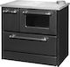 Simge 701 Omega Gusseisen Holzofen mit Ofen 9kW Schwarz