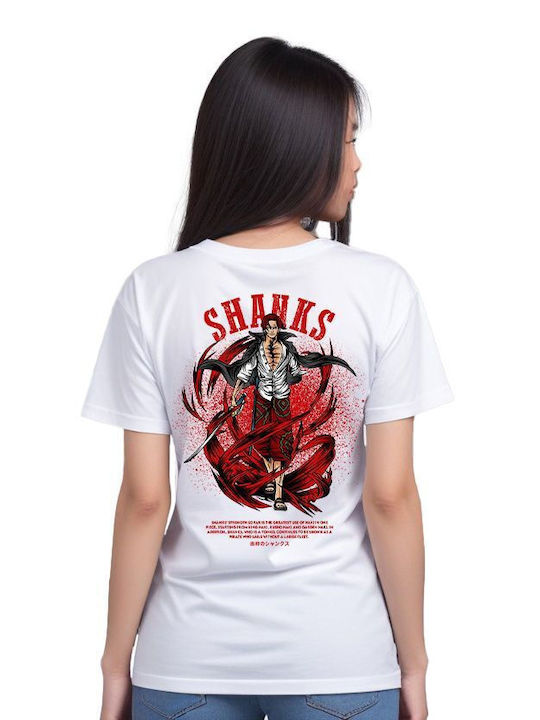 Pop Culture T-shirt One Piece Λευκό Shanks