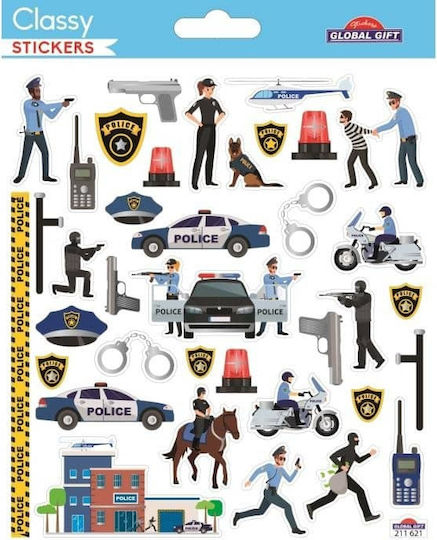 Global Gift Aufkleber Polizei