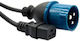 Intronics Ak5021 Power Extension Cord IEC 60309 2P+E Male to IEC 60320 C19 Female 2.5m Black Ak5021