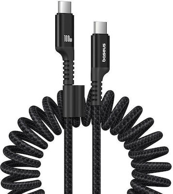 Baseus Spiral USB 2.0 Cable USB-C male - USB-C 100W Μαύρο 1m (P10320203111-00)