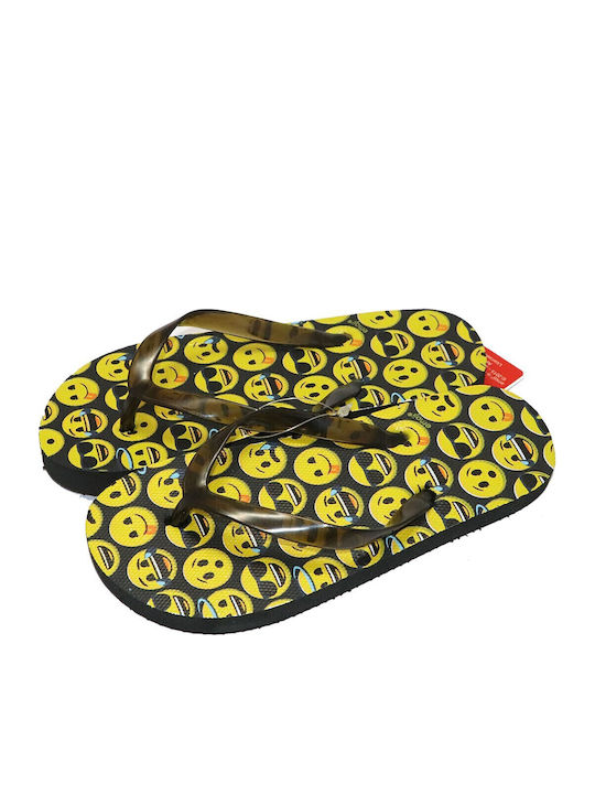 Emoi Παιδικές Σαγιονάρες Flip Flops Μαύρο Emoji