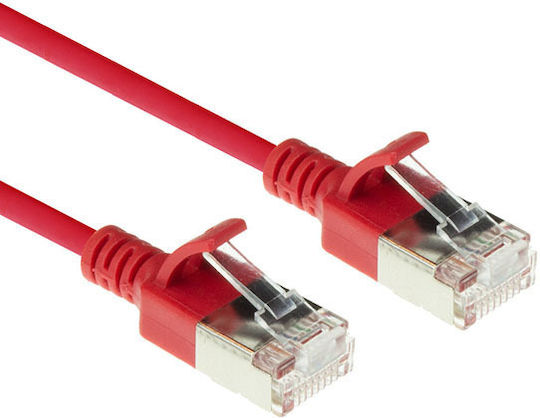 Intronics U/FTP (STP) Cat.6a (Gigabit) Καλώδιο Δικτύου Ethernet 1m Κόκκινο