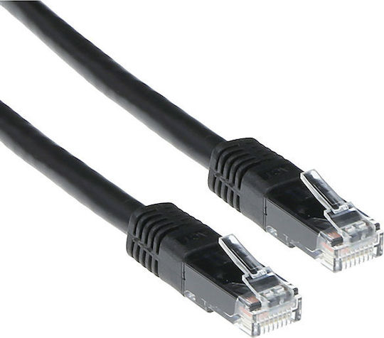 Intronics U/UTP Cat.6a (Gigabit) Καλώδιο Δικτύου Ethernet 1m Μαύρο