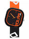 Sanda Kinder-Analoguhr mit Kautschuk/Plastikarmband Orange